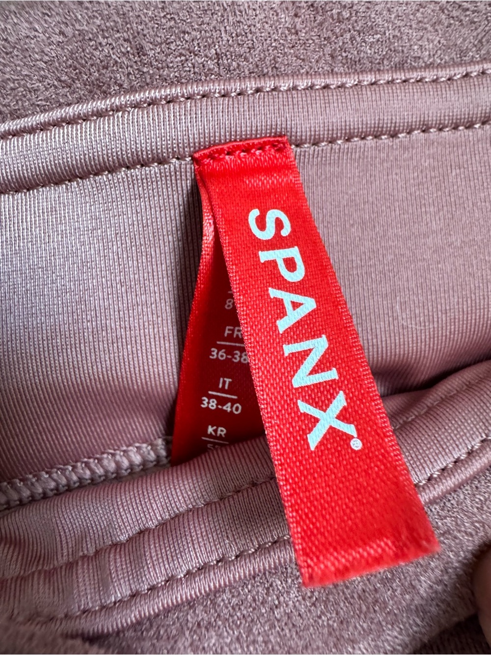SPANX Faux SuedeHigh-Waist Leggings in Dusty Rose NWT - Picture 8 of 9